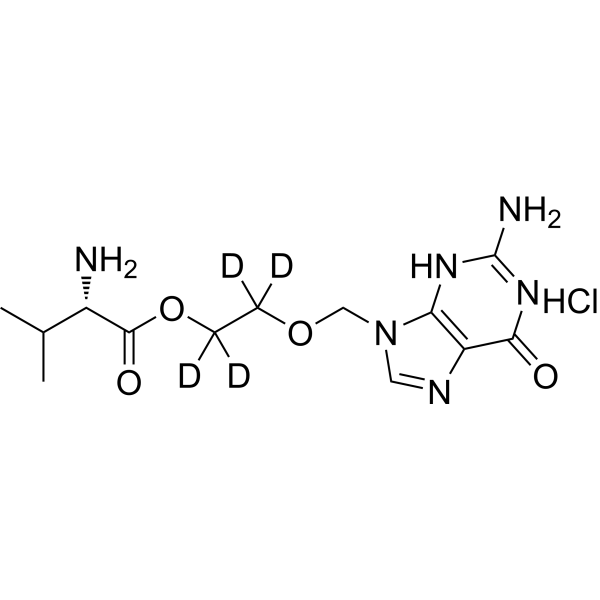 Valacyclovir-d4 hydrochloride (valacyclovir d4 hydrochloride) 1331910-75-8